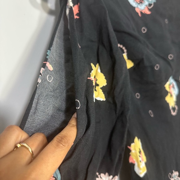 New Free People Womens Sunshadows Split-Sleeve Mini Dress - Picture 5 of 8